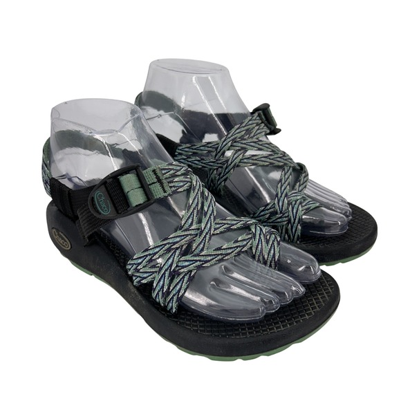 Chaco Sandals Womens Size 6 Z/Cloud Webbing Outdoor Hiking Water Shoes Green - Picture 1 of 13